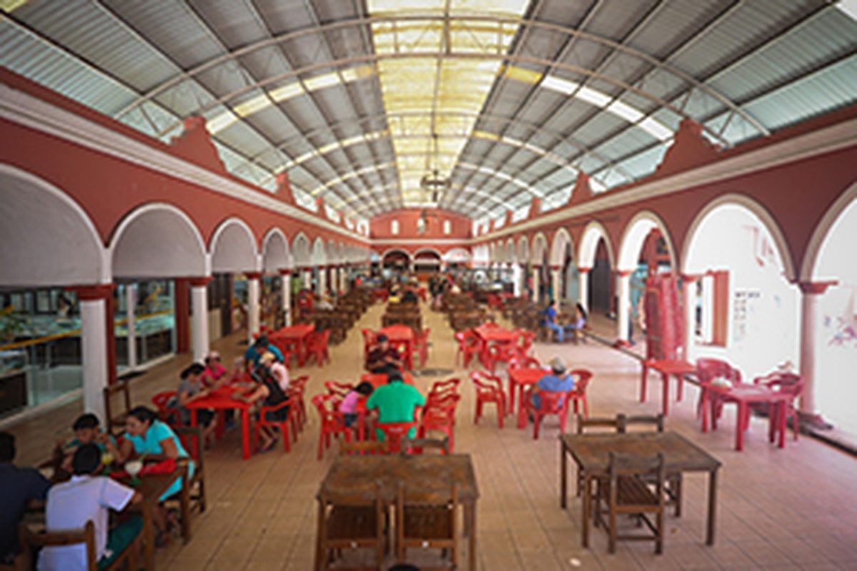 Marché local au Yucatán